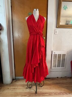 Aggie Grey red Wrap dress.    Size 6